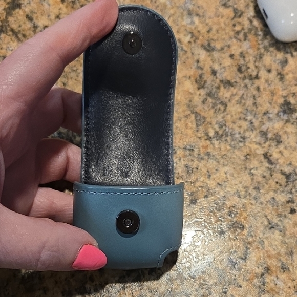 Coach Teal Leather Earbud Pouch - Picture 6 of 8